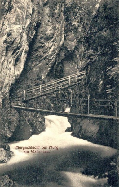 Murgsschlucht bei Murg am Wallensee. 1911 Vorderseite