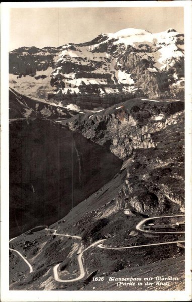 Klausenpass mit Gläriden (Partie in der Klus) Vorderseite