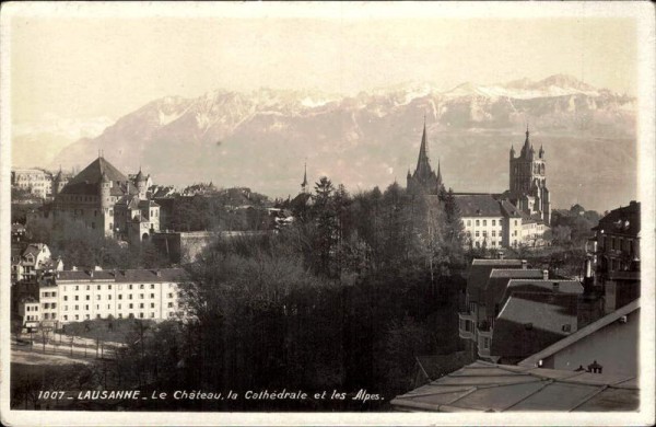 Lausanne, Le Château la Cathedrale et les Alpes Vorderseite