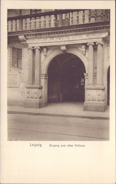 Leipzig, Eingang zum alten Rathaus
