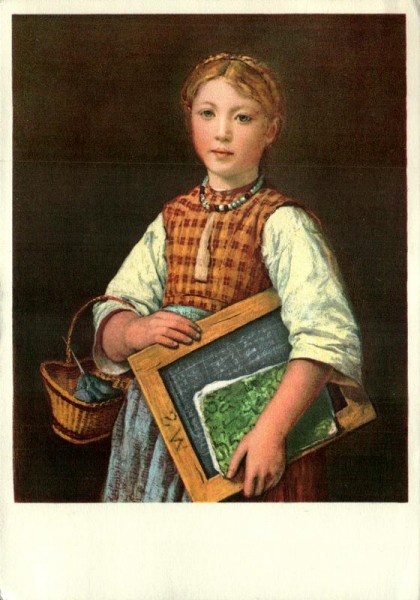 Schülerin, Albert Anker Vorderseite