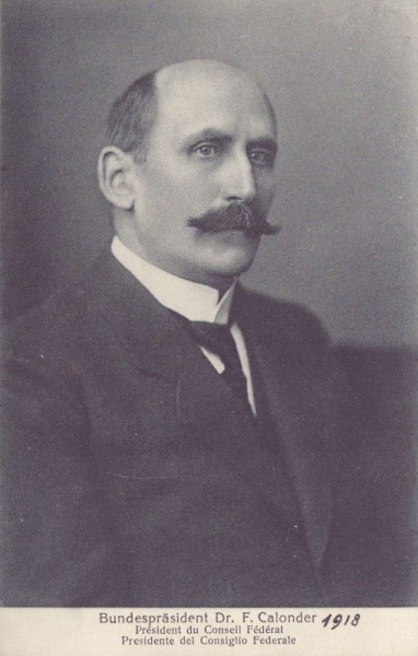 Bundespräsident Dr. F. Calonder