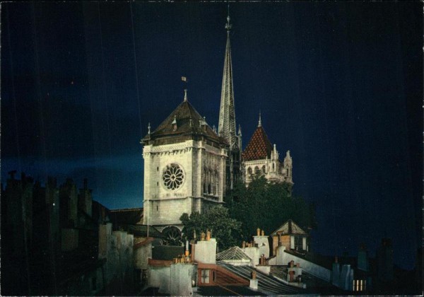 Genève/La cathédrale illuminée  Vorderseite