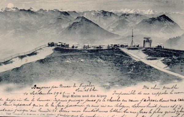 Rigi - Kulm und die Alpen Vorderseite