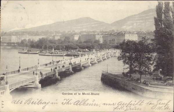 Genève et le Mont-Blanc