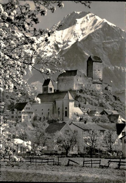 Sargans, Schloss mit Falknis Vorderseite