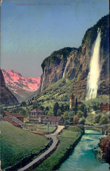 Lauterbrunnen - Staubbachfall Vorderseite