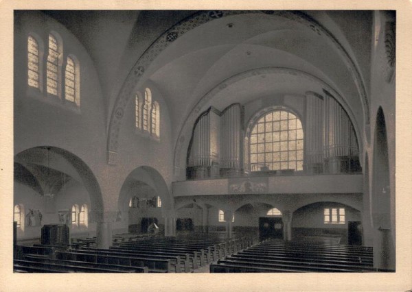 St. Antoniuskirche Zürich, römisch-katholische Pfarrkirche Hottingen, Orgel und Empore Vorderseite