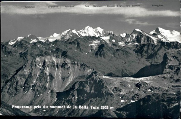 Panorama pris du sommet de la Bella Tola Vorderseite