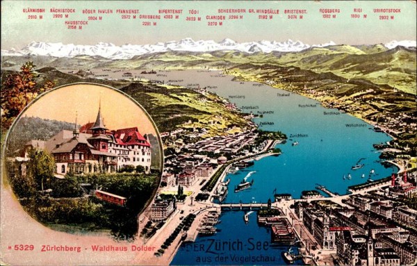 Zürichberg - Waldhaus Dolder/Der Zürich-See Vorderseite