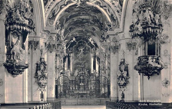 Stift Einsiedeln, Kirche. Hochaltar Vorderseite