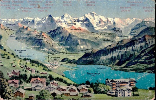 Thunersee, Brienzersee Vorderseite