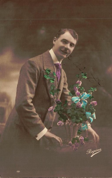 Mann mit Blumen Vorderseite