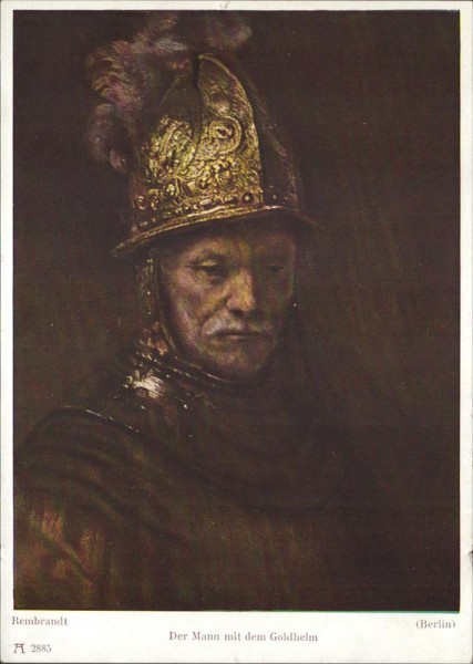 Rembrandt ( 1606-1669) der Mann mit dem Goldhelm Vorderseite