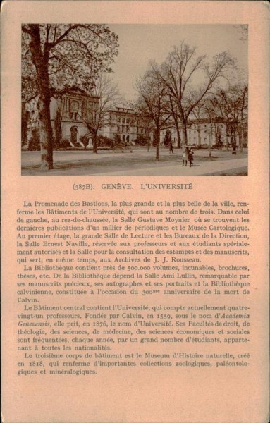 Universität Genf Vorderseite