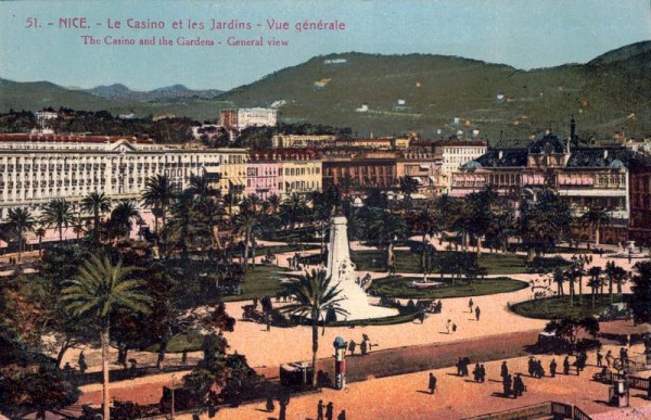 Nizza - Das Casino und der Garten - Weg Gönérale Vorderseite