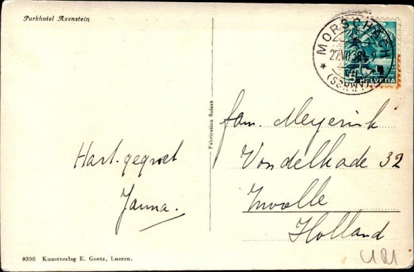 Parkhotel Axenstein Vorderseite