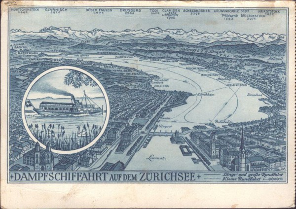 Dampfschiffahrt auf dem Zürich-See