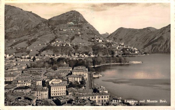 Lugano col Monte Bré. 1944 Vorderseite