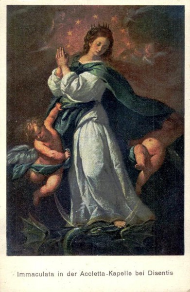 Immaculata in der Accletta-Kapelle bei Disentis Vorderseite