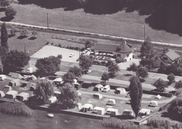 Café Lido beim Camping Steckborn  -  Flugaufnahmen Vorderseite