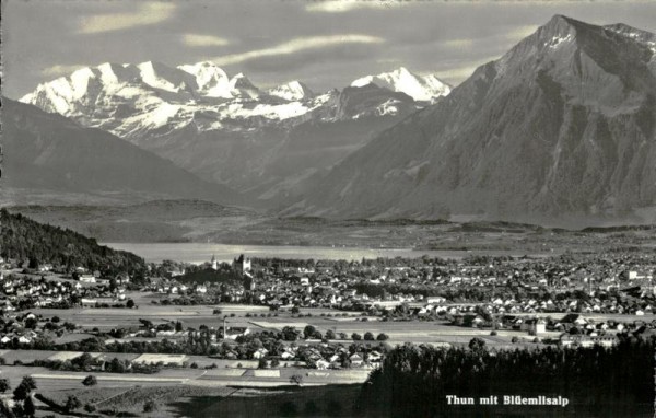 Thun mit Blüemlisalp Vorderseite