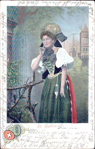Tracht aus St. Gallen Vorderseite
