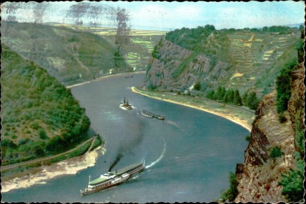 Der Rhein im Felsental der Loreley Vorderseite