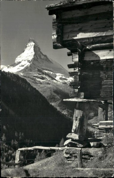 Zermatt/Findeln mit Matterhorn Vorderseite