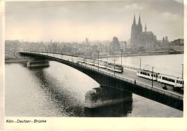 Köln, Deutzer-Brücke Vorderseite