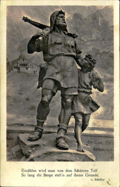 Das Telldenkmal in Altdorf Vorderseite