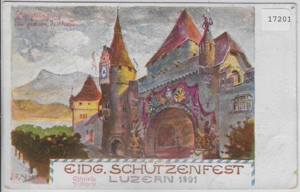 Eidg. Schützenfest Luzern 1901 - Stempel: Eidg. Schützenfest
