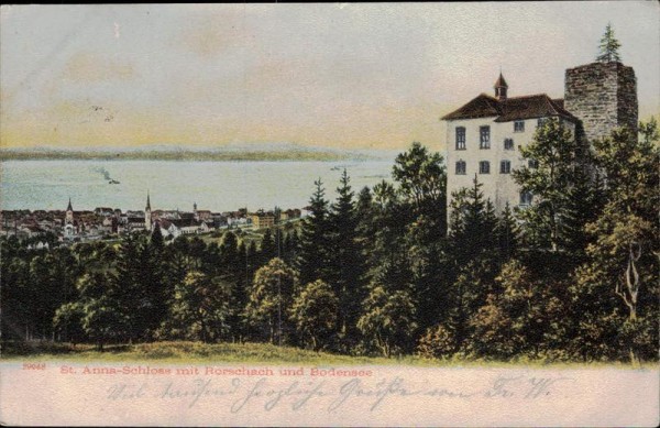St. Annaschloss mit Rorschach und Bodensee Vorderseite