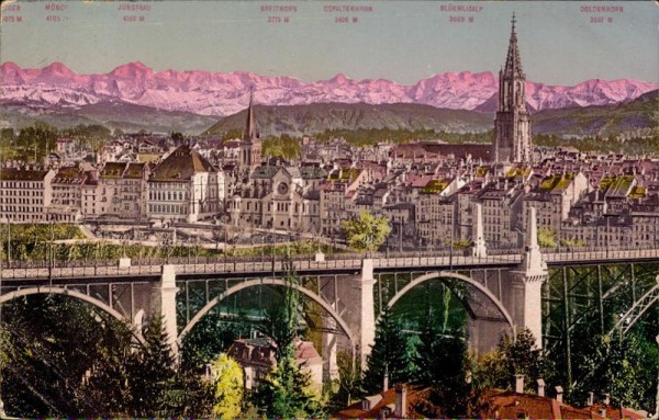 Bern und die Alpen Vorderseite