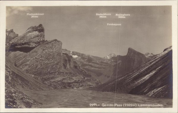 Gemmi-Pass, Lämmernboden Vorderseite