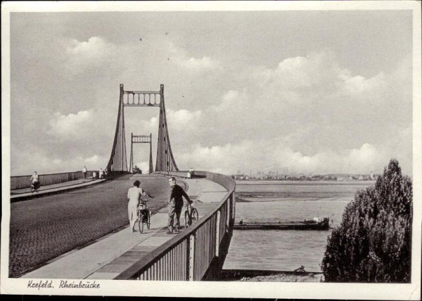Krefeld. Rheinbrücke Vorderseite