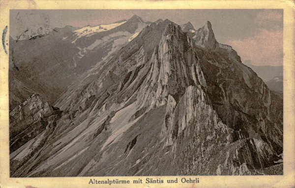 Altenalptürme mit Säntis und Oehrli Vorderseite