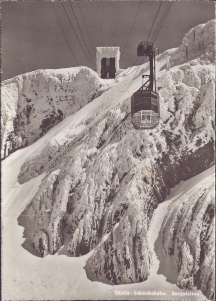 Säntis-Schwebebahn. Bergstation. 1948