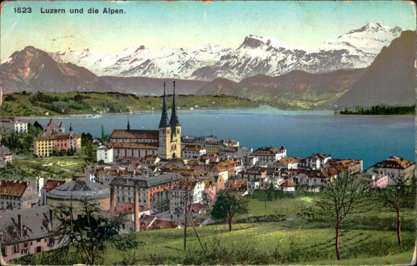 Luzern und die Alpen. Vorderseite