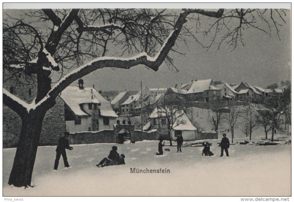 Münchenstein im Winter - beim schlittlen