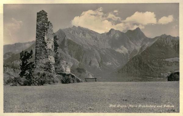 Bad Ragaz, Ruine Freudenberg und Falknis Vorderseite