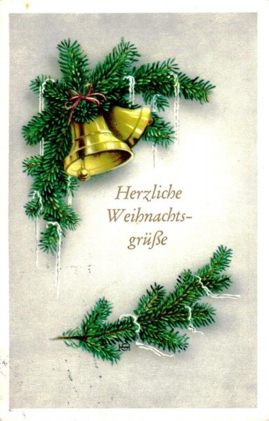 Herzliche Weihnachtsgrüsse Vorderseite