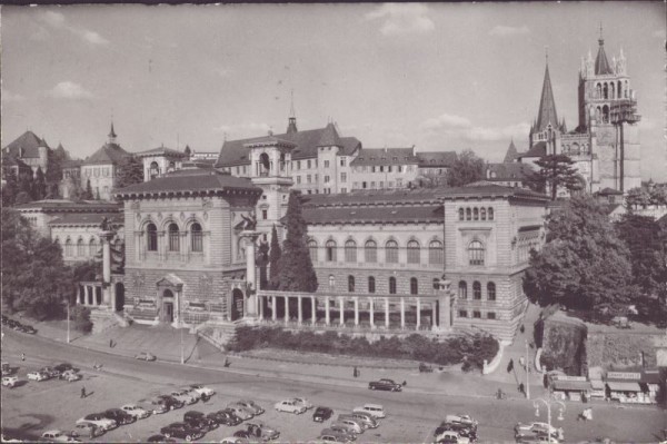 Lausanne, Place de la Riponne, Université, Cathédrale et Chateau