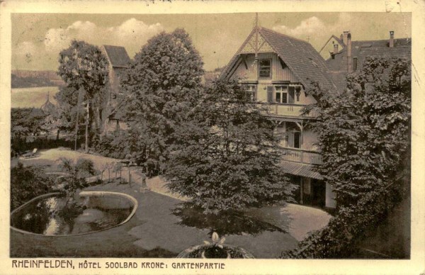 Rheinfelden, Hotel Soolbad Krone:Gartenpartie Vorderseite