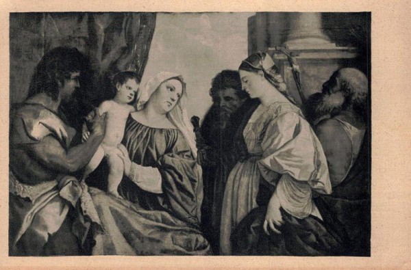 Maria mit dem Kind und vier heilige Vorderseite