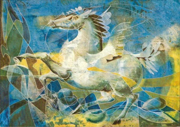Sternbild Pegasus, Hans Erni, Eröffnung Planetariums 1.7.1969 Vorderseite