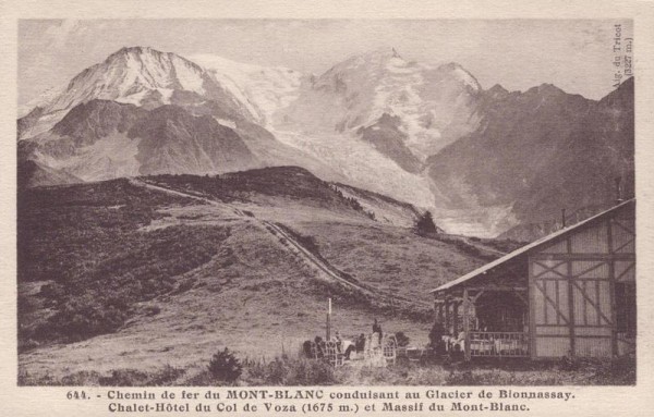 Chemin de fer du Mont-Blanc conduisant au Glacier de Bionassay Vorderseite