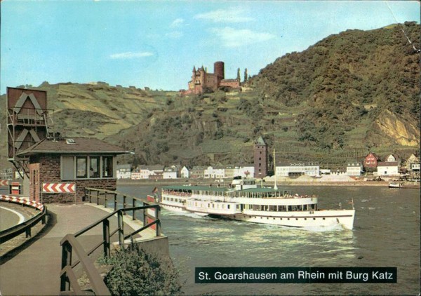 St. Goarshausen am Rhein mit Burg Katz Vorderseite