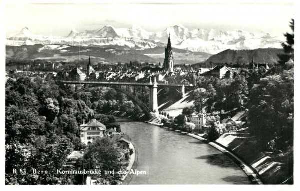 Kornhausbrücke und die Alpen Vorderseite