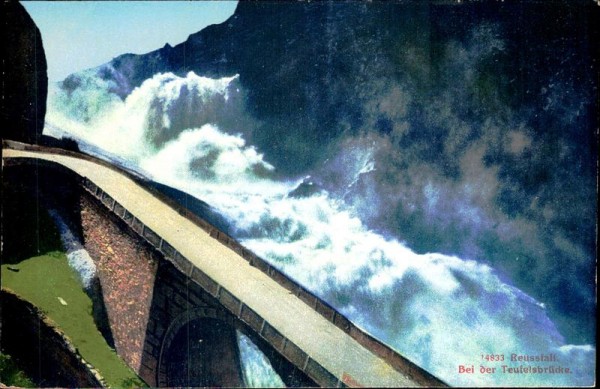 Reussfall bei der Teufelsbrücke. Vorderseite
